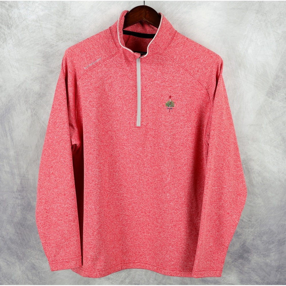 Merion Golf Club Sun Mountain 1/4 Zip Pullover Mens Medium M Red Heather Thermal